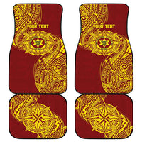 Personalised Tonga High School 77th Anniversary Car Mats Special Kupesi Pattern LT9 - Polynesian Pride