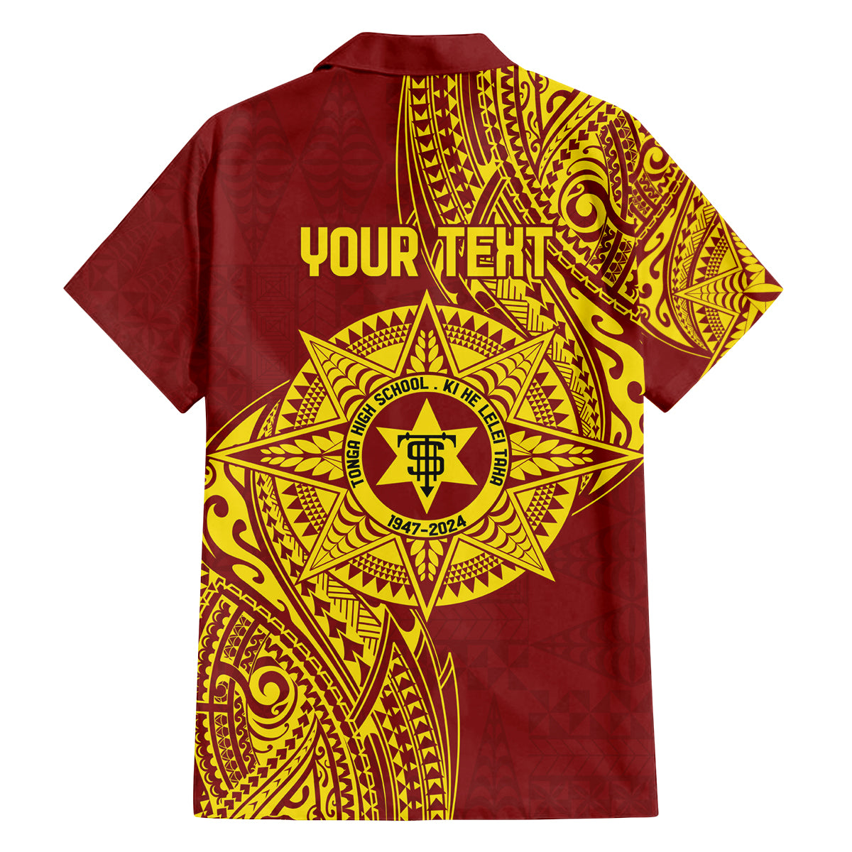Personalised Tonga High School 77th Anniversary Family Matching Puletasi and Hawaiian Shirt Special Kupesi Pattern LT9 - Polynesian Pride