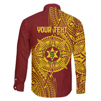 Personalised Tonga High School 77th Anniversary Family Matching Puletasi and Hawaiian Shirt Special Kupesi Pattern LT9 - Polynesian Pride