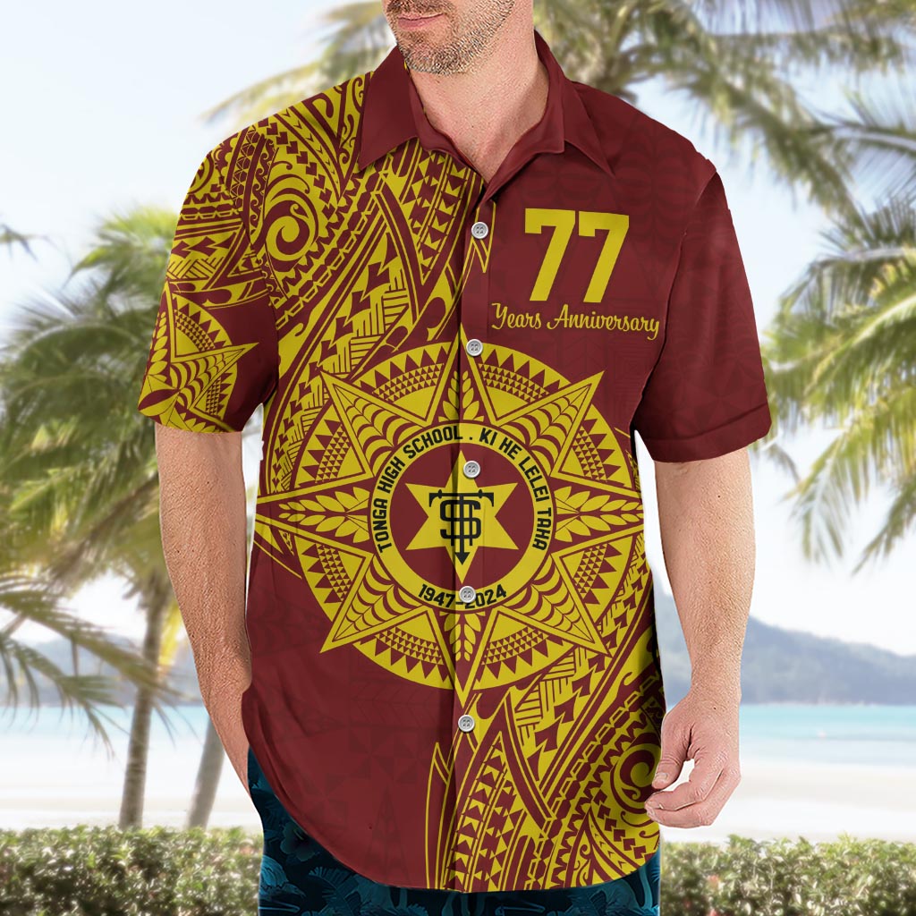 Personalised Tonga High School 77th Anniversary Hawaiian Shirt Special Kupesi Pattern LT9 - Polynesian Pride