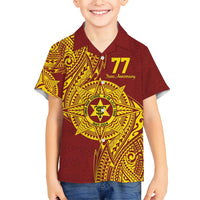 Personalised Tonga High School 77th Anniversary Hawaiian Shirt Special Kupesi Pattern LT9 - Polynesian Pride