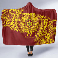Personalised Tonga High School 77th Anniversary Hooded Blanket Special Kupesi Pattern LT9 - Polynesian Pride
