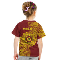 Personalised Tonga High School 77th Anniversary Kid T Shirt Special Kupesi Pattern
