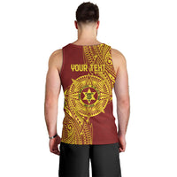 Personalised Tonga High School 77th Anniversary Men Tank Top Special Kupesi Pattern LT9 - Polynesian Pride