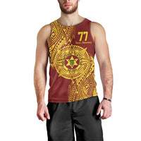 Personalised Tonga High School 77th Anniversary Men Tank Top Special Kupesi Pattern LT9 - Polynesian Pride