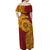 Personalised Tonga High School 77th Anniversary Off Shoulder Maxi Dress Special Kupesi Pattern