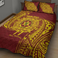 Personalised Tonga High School 77th Anniversary Quilt Bed Set Special Kupesi Pattern