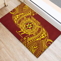 Personalised Tonga High School 77th Anniversary Rubber Doormat Special Kupesi Pattern LT9 - Polynesian Pride