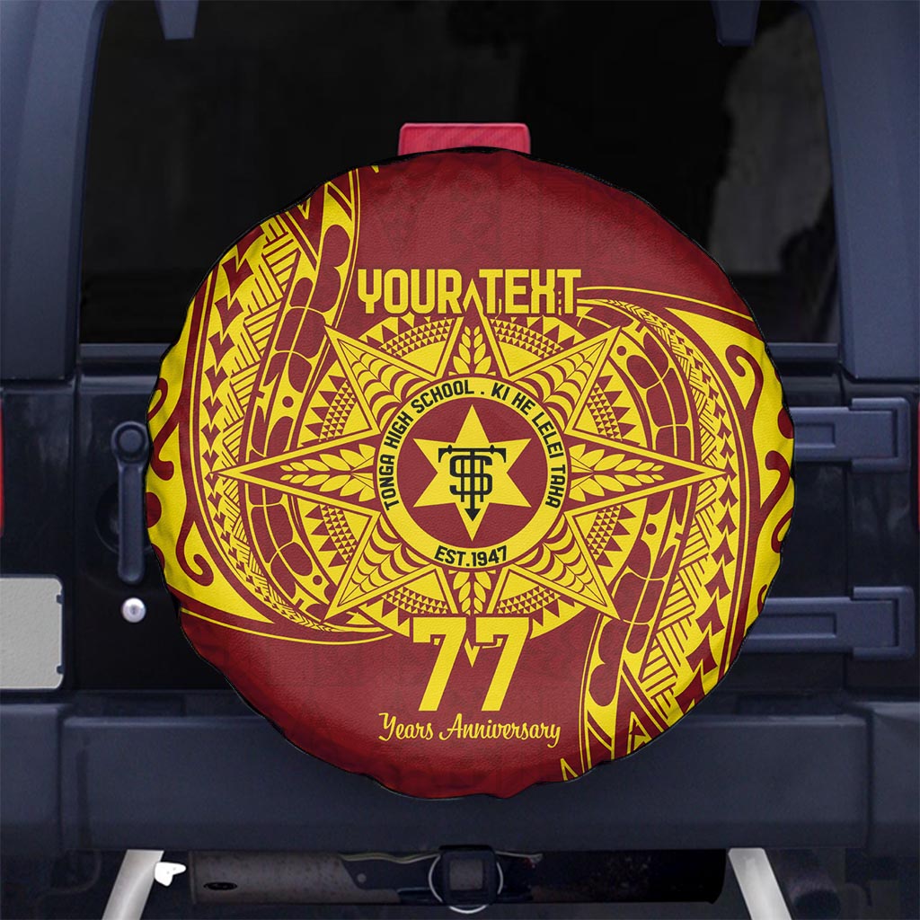 Personalised Tonga High School 77th Anniversary Spare Tire Cover Special Kupesi Pattern LT9 - Polynesian Pride
