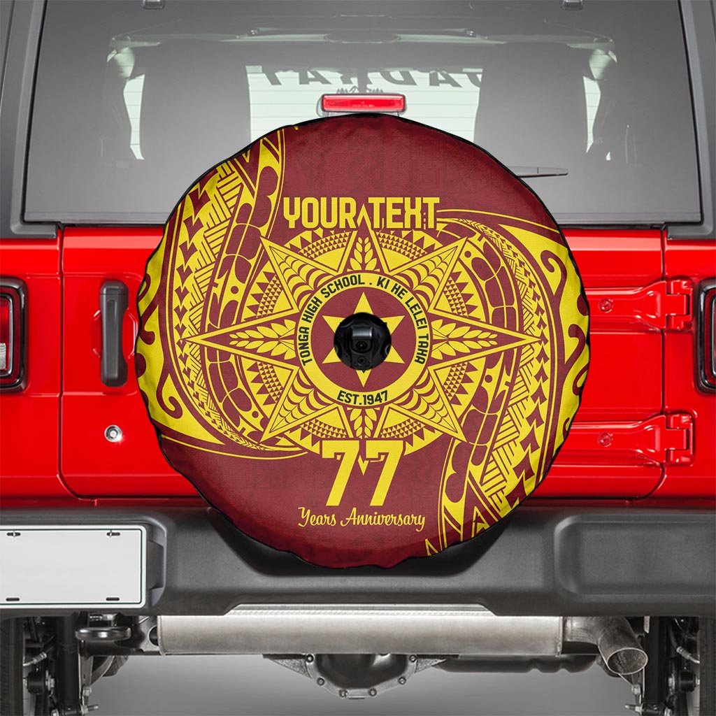Personalised Tonga High School 77th Anniversary Spare Tire Cover Special Kupesi Pattern LT9 - Polynesian Pride