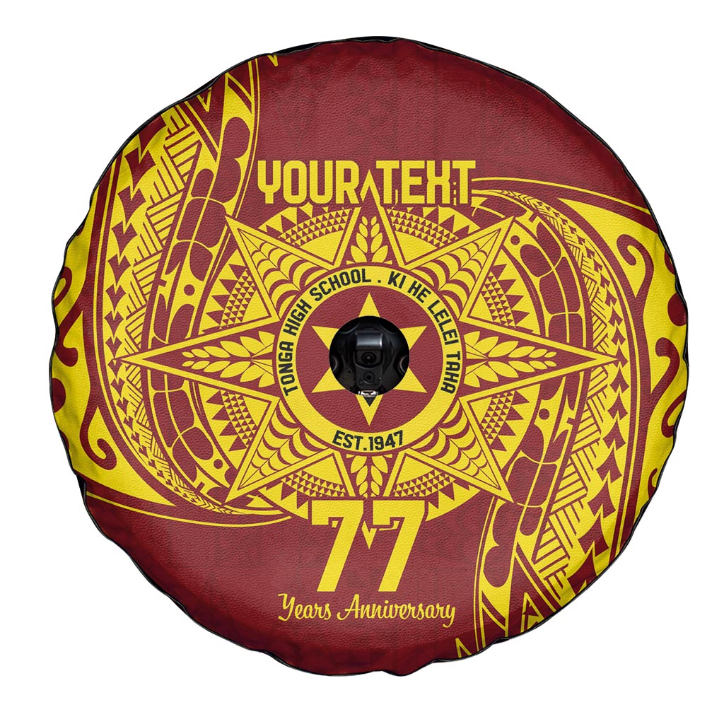 Personalised Tonga High School 77th Anniversary Spare Tire Cover Special Kupesi Pattern LT9 - Polynesian Pride
