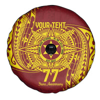 Personalised Tonga High School 77th Anniversary Spare Tire Cover Special Kupesi Pattern LT9 - Polynesian Pride