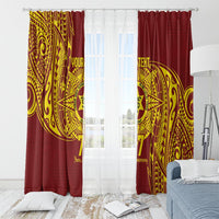 Personalised Tonga High School 77th Anniversary Window Curtain Special Kupesi Pattern LT9 - Polynesian Pride