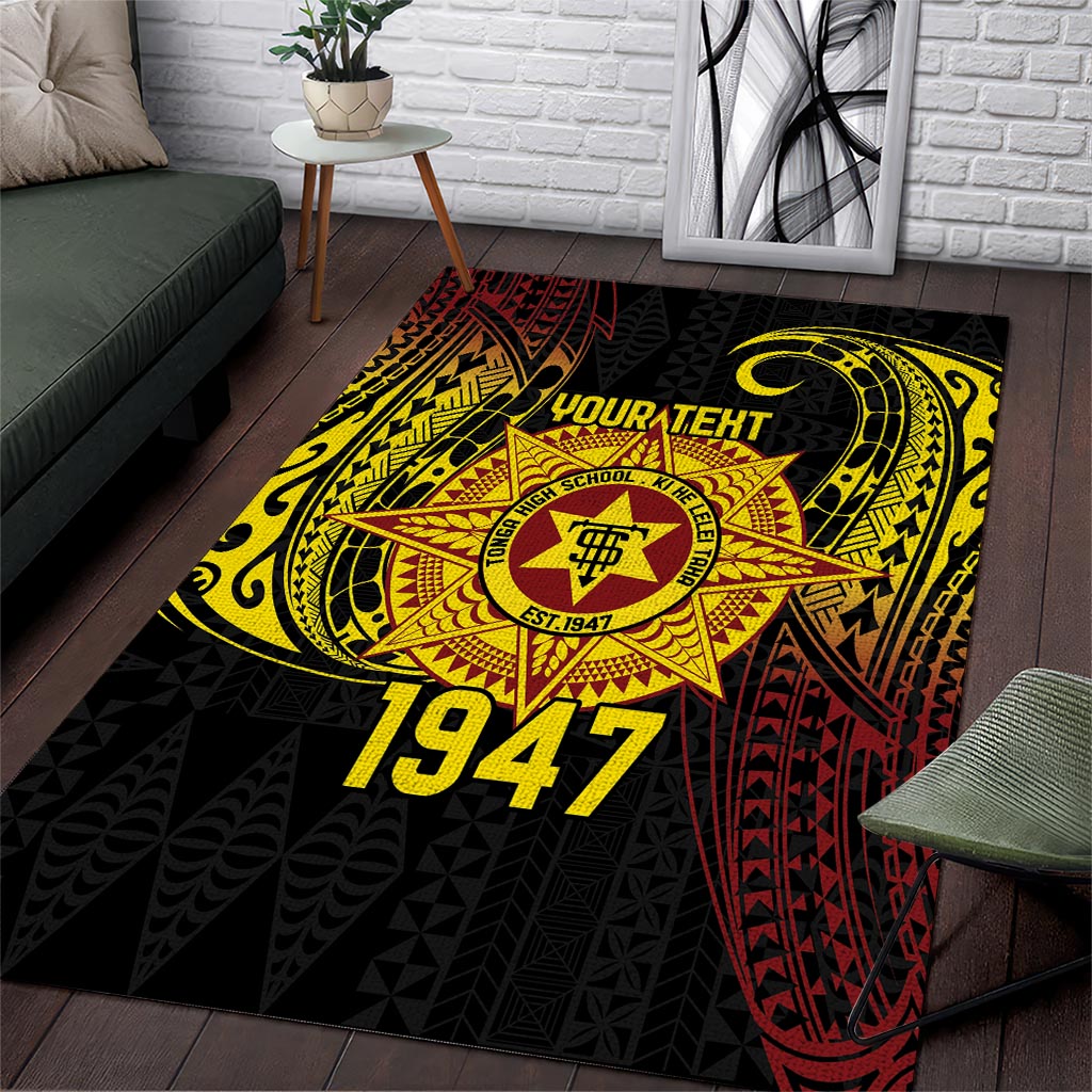 Personalised Tonga High School Area Rug Since 1947 Special Kupesi Pattern