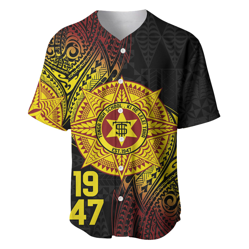 Personalised Tonga High School Baseball Jersey Since 1947 Special Kupesi Pattern