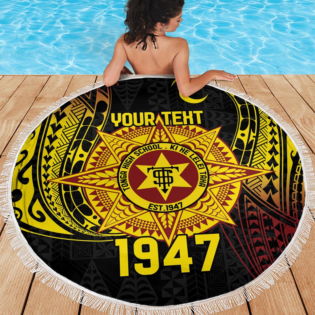 Personalised Tonga High School Beach Blanket Since 1947 Special Kupesi Pattern LT9 - Polynesian Pride