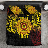 Personalised Tonga High School Bedding Set Since 1947 Special Kupesi Pattern LT9 Black - Polynesian Pride