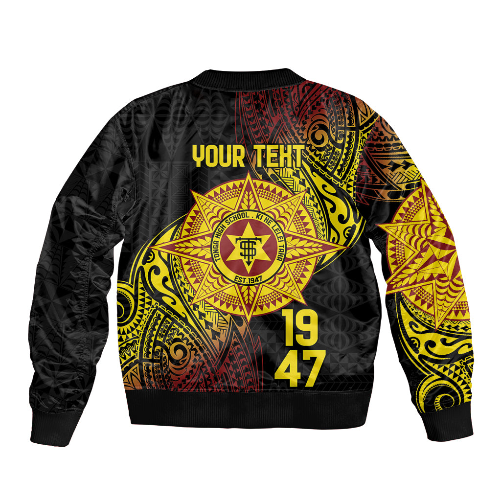 Personalised Tonga High School Bomber Jacket Since 1947 Special Kupesi Pattern LT9 - Polynesian Pride