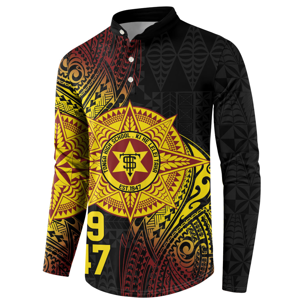 Personalised Tonga High School Button Sweatshirt Since 1947 Special Kupesi Pattern LT9 - Polynesian Pride
