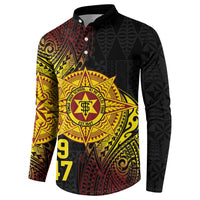 Personalised Tonga High School Button Sweatshirt Since 1947 Special Kupesi Pattern LT9 - Polynesian Pride