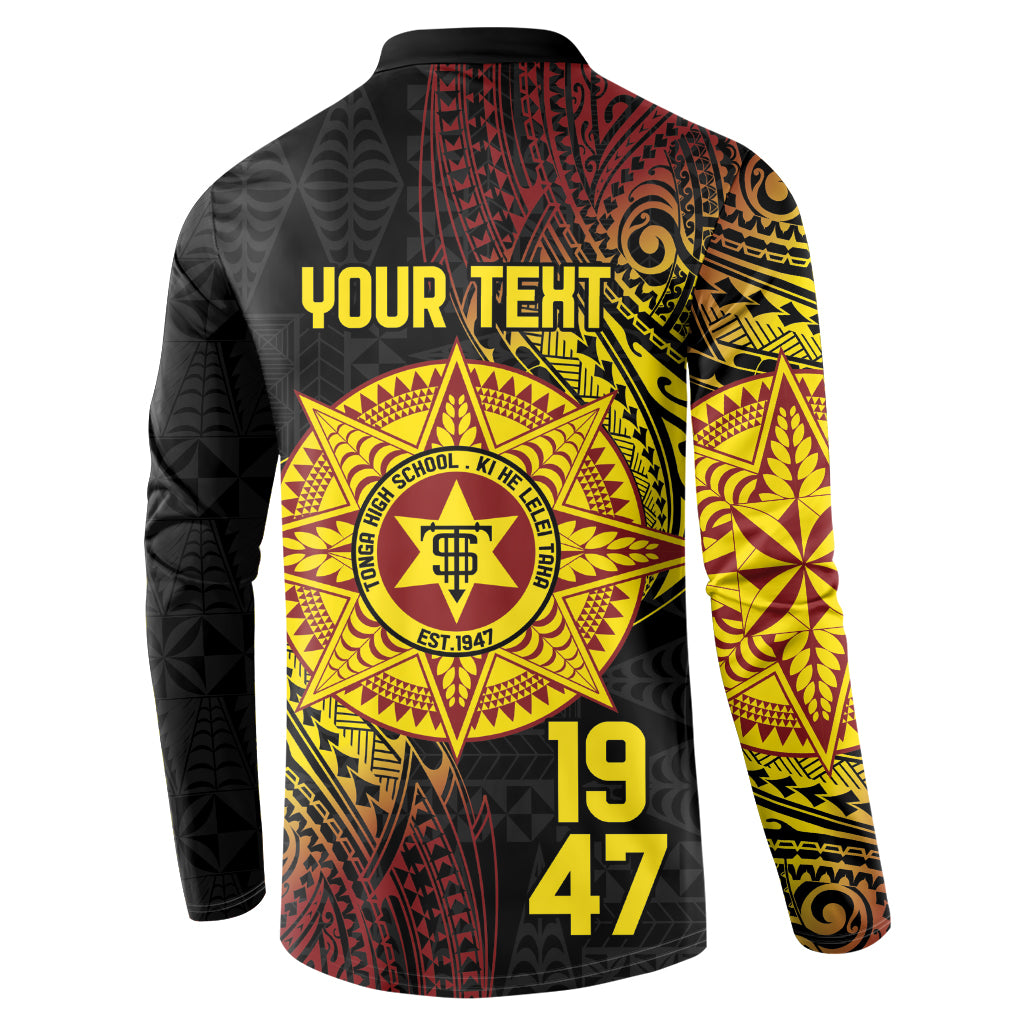 Personalised Tonga High School Button Sweatshirt Since 1947 Special Kupesi Pattern LT9 - Polynesian Pride