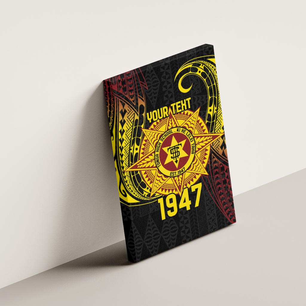 Personalised Tonga High School Canvas Wall Art Since 1947 Special Kupesi Pattern LT9 - Polynesian Pride