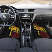 Personalised Tonga High School Car Mats Since 1947 Special Kupesi Pattern LT9 Set 2pcs - Front Black - Polynesian Pride