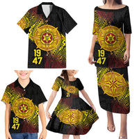 Personalised Tonga High School Family Matching Puletasi and Hawaiian Shirt Since 1947 Special Kupesi Pattern LT9 - Polynesian Pride