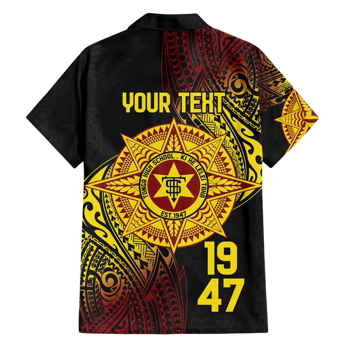 Personalised Tonga High School Family Matching Puletasi and Hawaiian Shirt Since 1947 Special Kupesi Pattern LT9 - Polynesian Pride