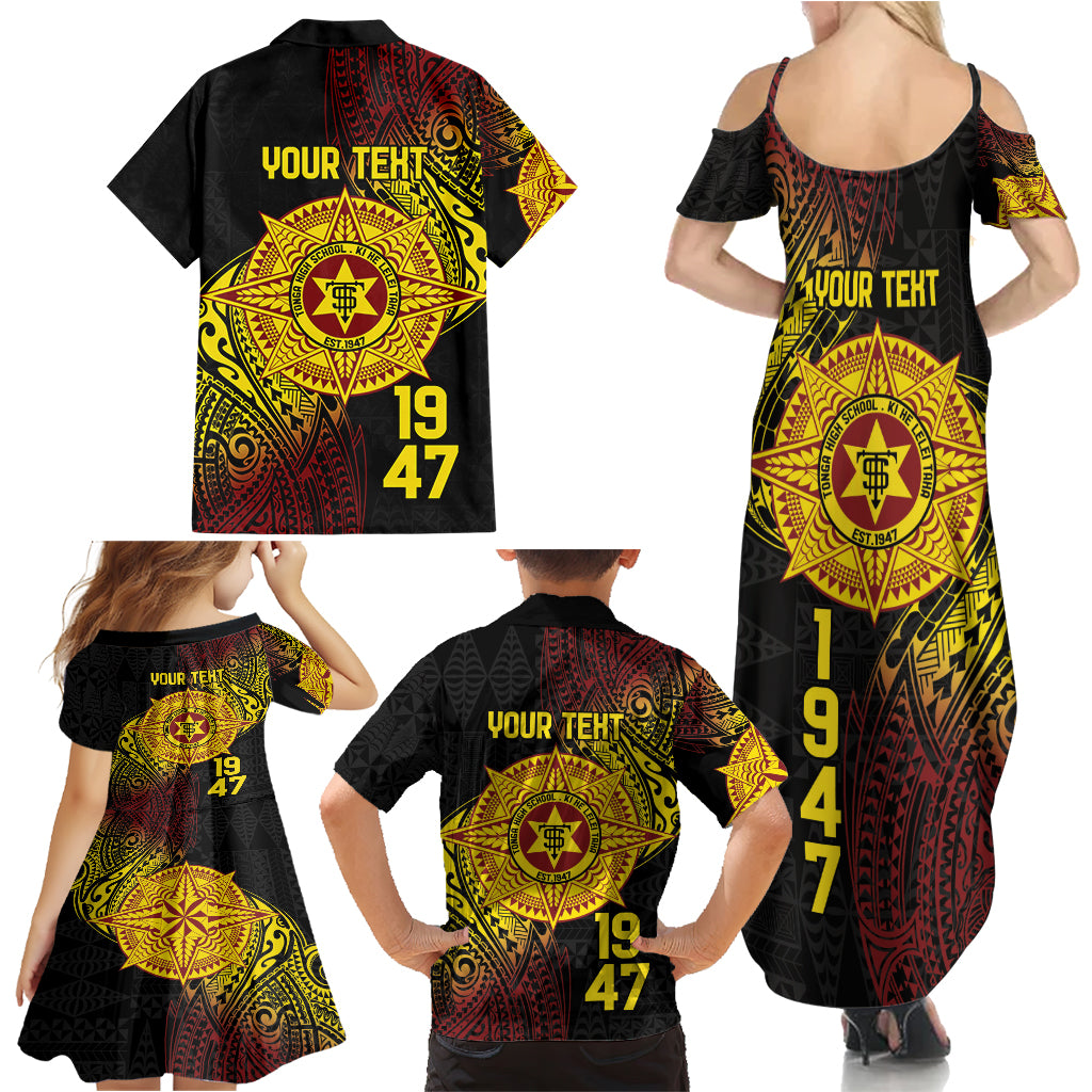 Personalised Tonga High School Family Matching Summer Maxi Dress and Hawaiian Shirt Since 1947 Special Kupesi Pattern LT9 - Polynesian Pride