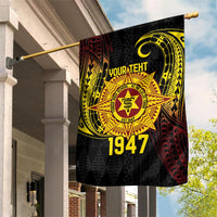 Personalised Tonga High School Garden Flag Since 1947 Special Kupesi Pattern LT9 House Flag Black - Polynesian Pride