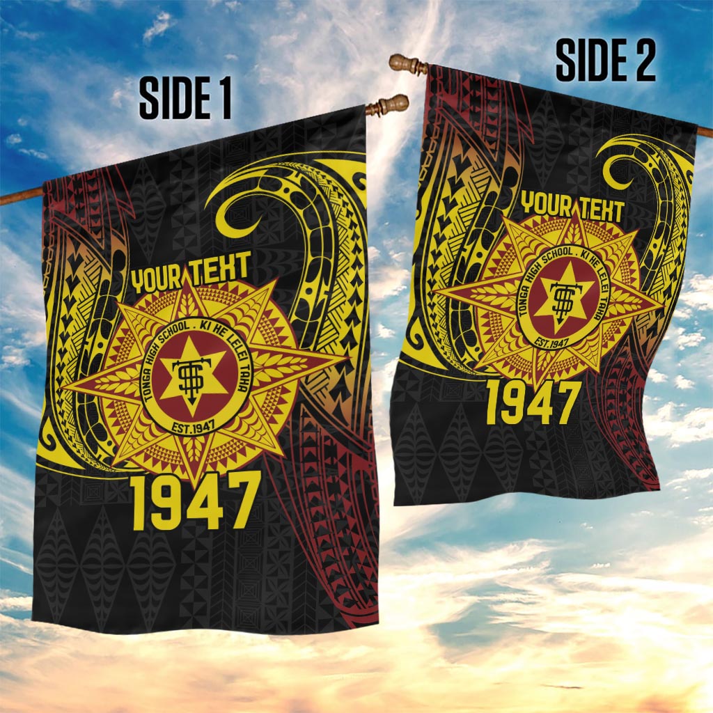 Personalised Tonga High School Garden Flag Since 1947 Special Kupesi Pattern LT9 - Polynesian Pride