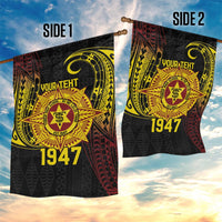 Personalised Tonga High School Garden Flag Since 1947 Special Kupesi Pattern LT9 - Polynesian Pride