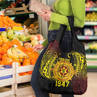 Personalised Tonga High School Grocery Bag Since 1947 Special Kupesi Pattern LT9 - Polynesian Pride