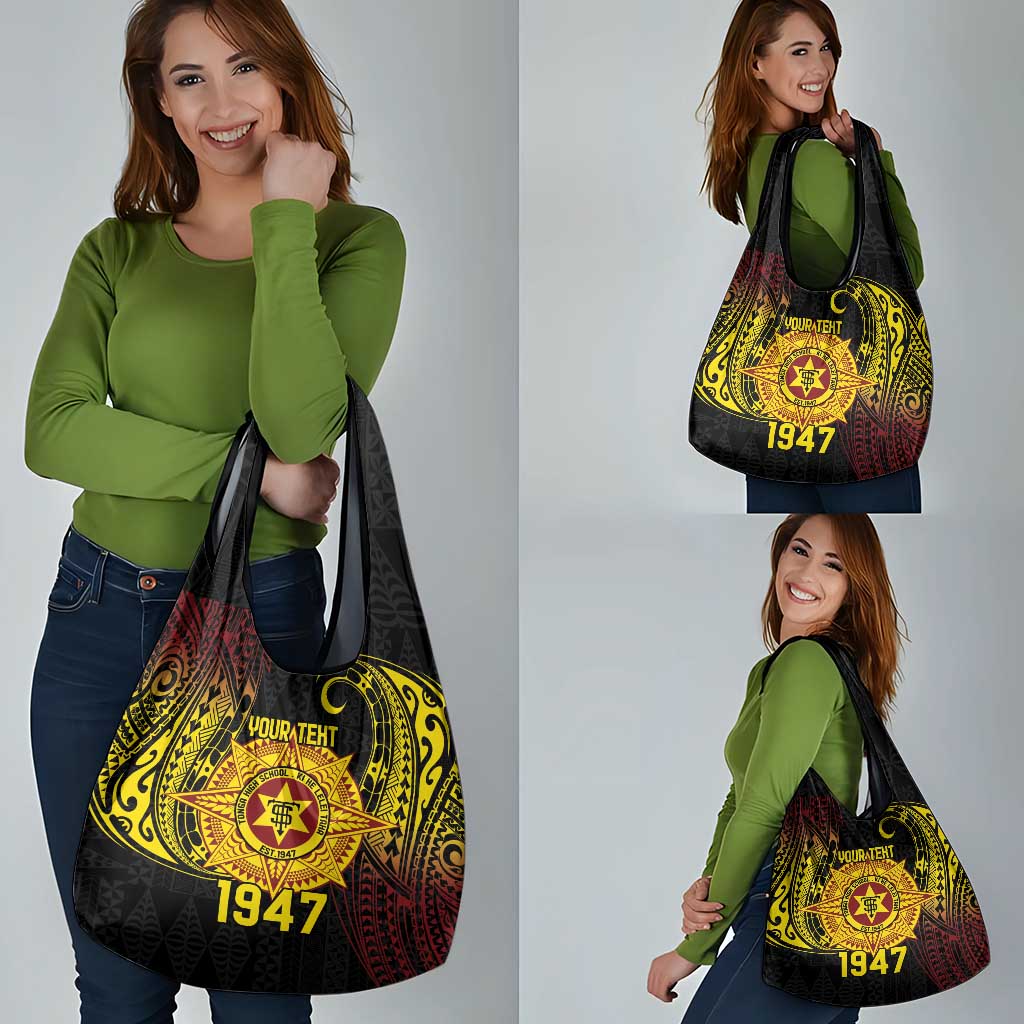 Personalised Tonga High School Grocery Bag Since 1947 Special Kupesi Pattern LT9 - Polynesian Pride