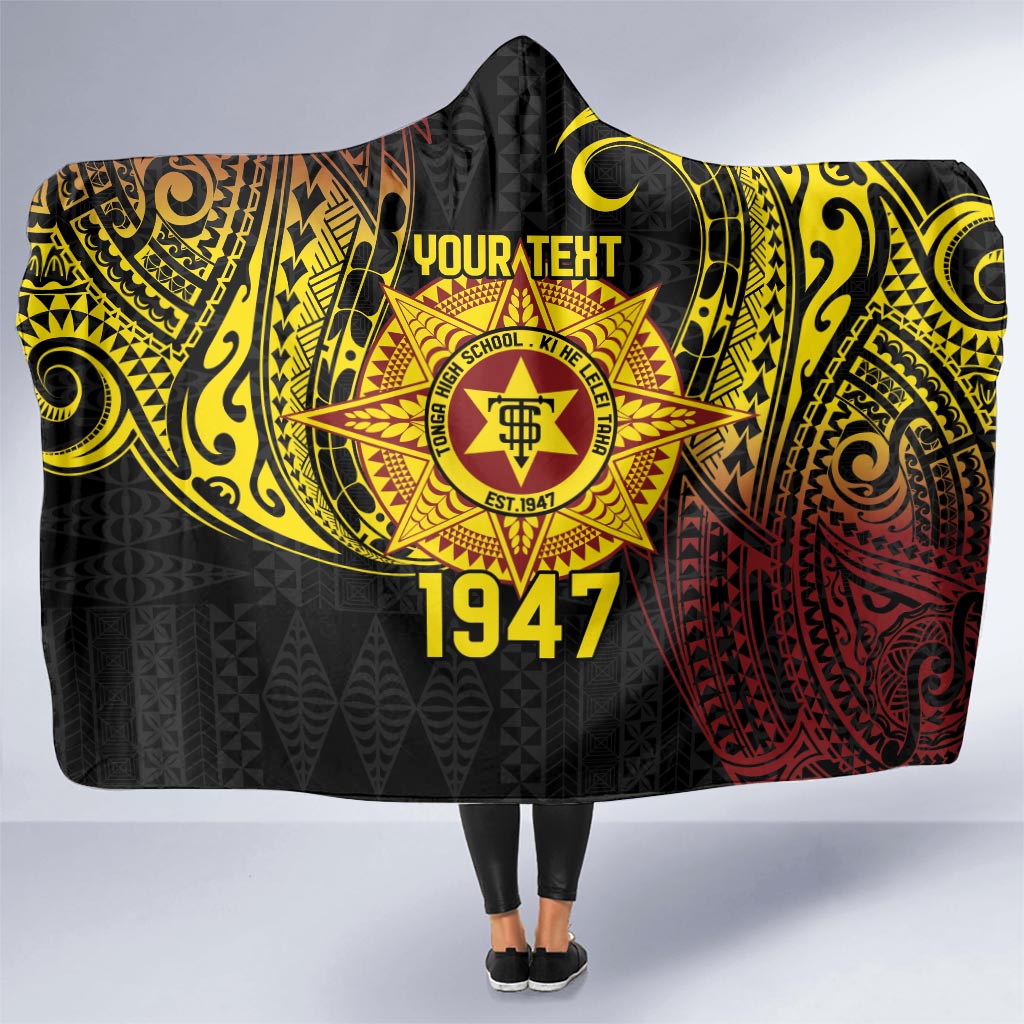 Personalised Tonga High School Hooded Blanket Since 1947 Special Kupesi Pattern LT9 - Polynesian Pride