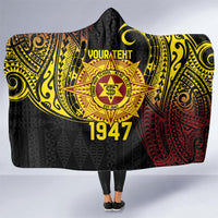 Personalised Tonga High School Hooded Blanket Since 1947 Special Kupesi Pattern LT9 - Polynesian Pride