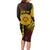 Personalised Tonga High School Long Sleeve Bodycon Dress Since 1947 Special Kupesi Pattern