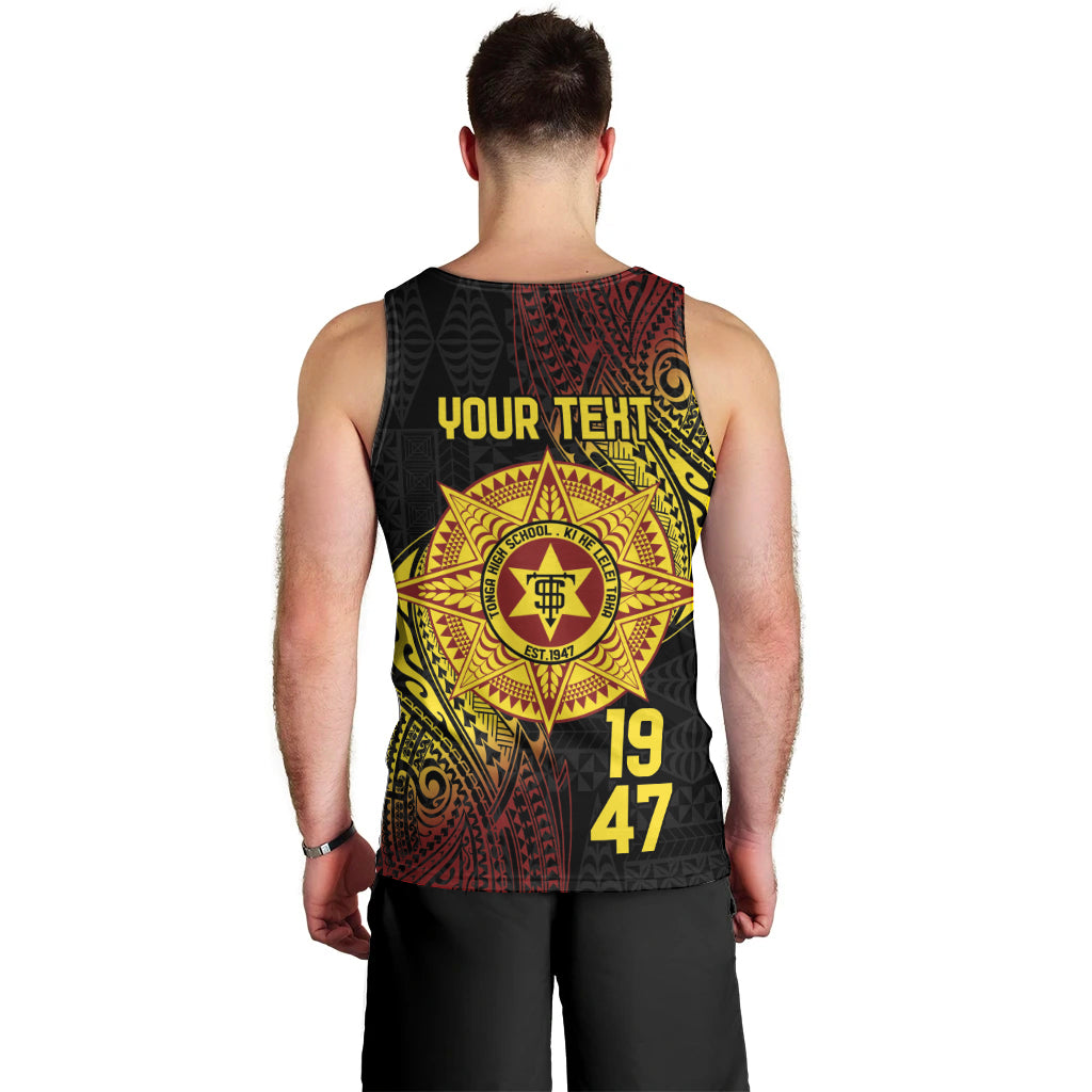 Personalised Tonga High School Men Tank Top Since 1947 Special Kupesi Pattern LT9 - Polynesian Pride