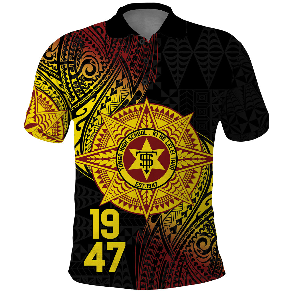 Personalised Tonga High School Polo Shirt Since 1947 Special Kupesi Pattern