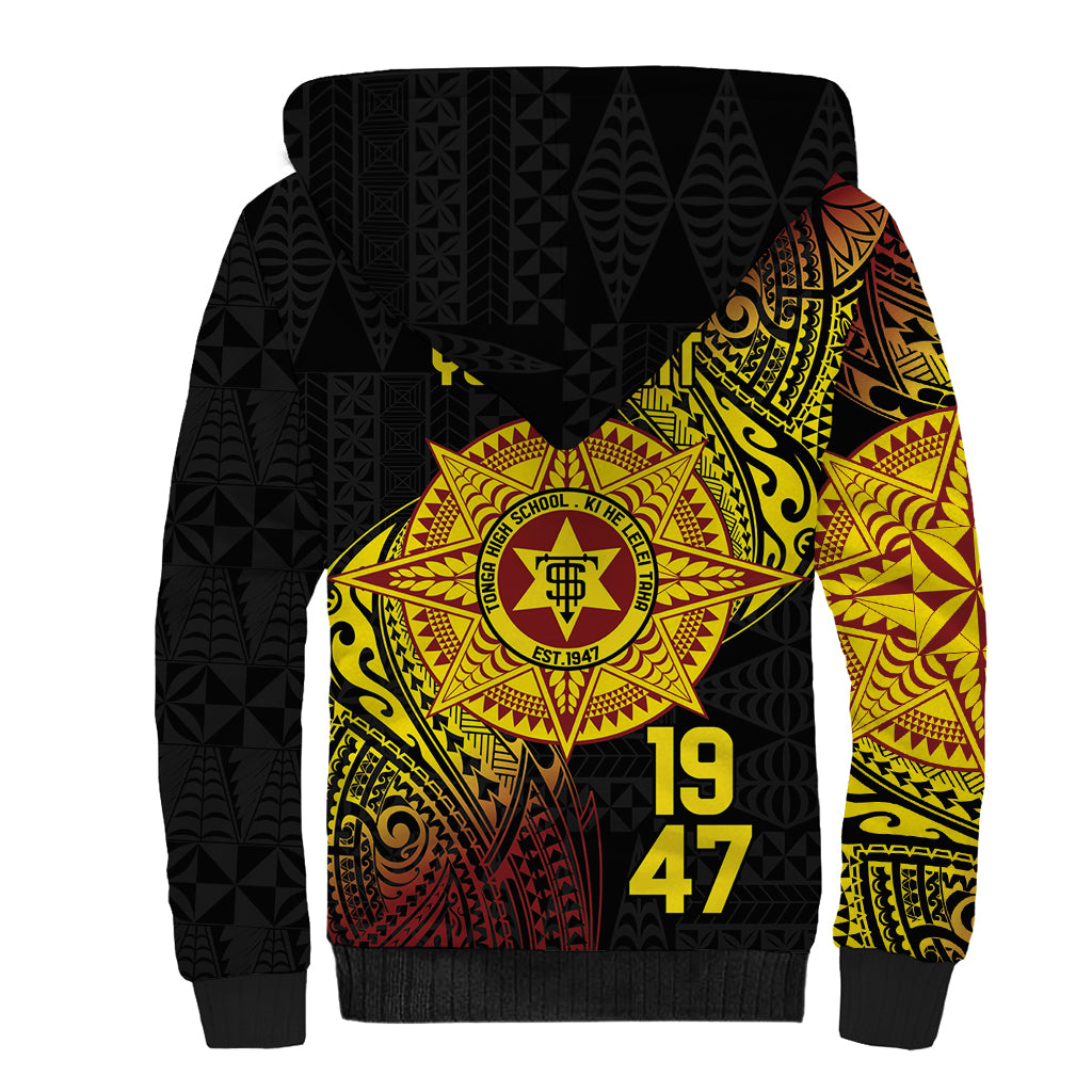 Personalised Tonga High School Sherpa Hoodie Since 1947 Special Kupesi Pattern LT9 - Polynesian Pride