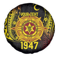 Personalised Tonga High School Spare Tire Cover Since 1947 Special Kupesi Pattern LT9 - Polynesian Pride