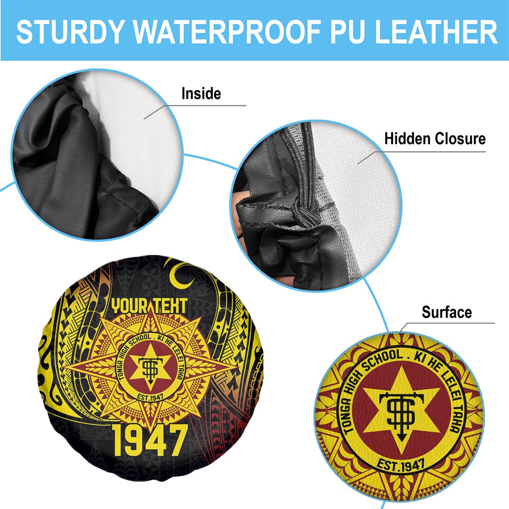 Personalised Tonga High School Spare Tire Cover Since 1947 Special Kupesi Pattern LT9 - Polynesian Pride
