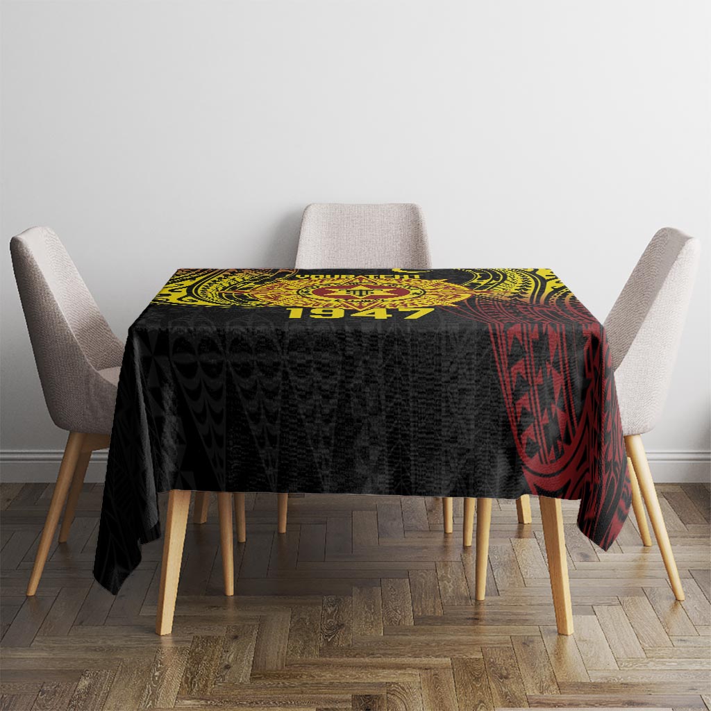 Personalised Tonga High School Tablecloth Since 1947 Special Kupesi Pattern LT9 - Polynesian Pride