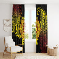 Personalised Tonga High School Window Curtain Since 1947 Special Kupesi Pattern LT9 - Polynesian Pride