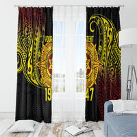Personalised Tonga High School Window Curtain Since 1947 Special Kupesi Pattern LT9 - Polynesian Pride