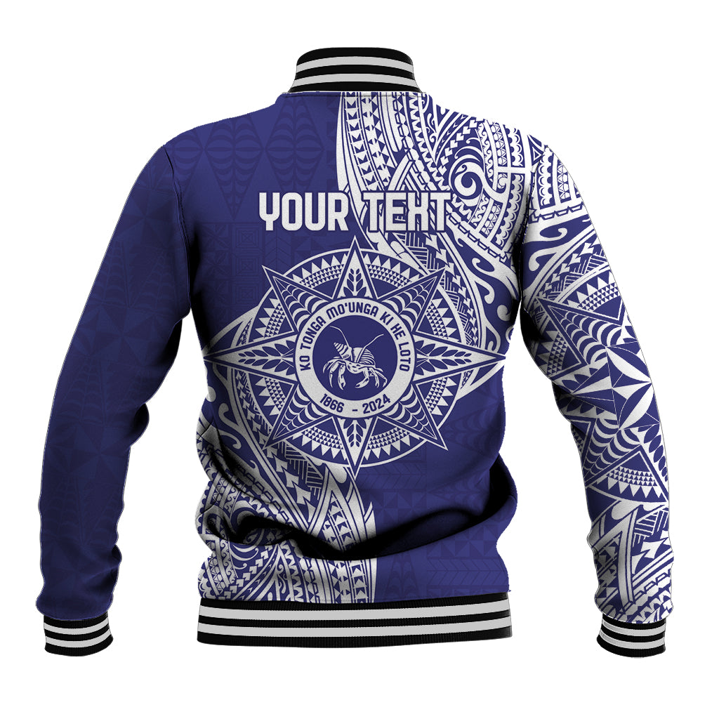 Personalised Tonga Tupou College Tolo 158th Anniversary Baseball Jacket Special Kupesi Pattern LT9 - Polynesian Pride