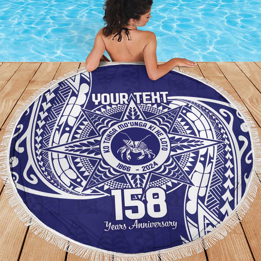 Personalised Tonga Tupou College Tolo 158th Anniversary Beach Blanket Special Kupesi Pattern LT9 - Polynesian Pride