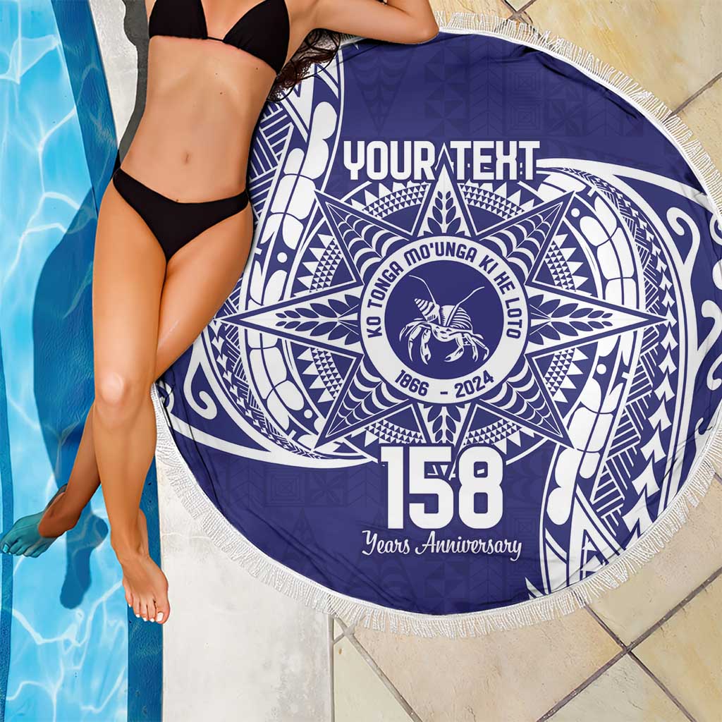 Personalised Tonga Tupou College Tolo 158th Anniversary Beach Blanket Special Kupesi Pattern LT9 - Polynesian Pride