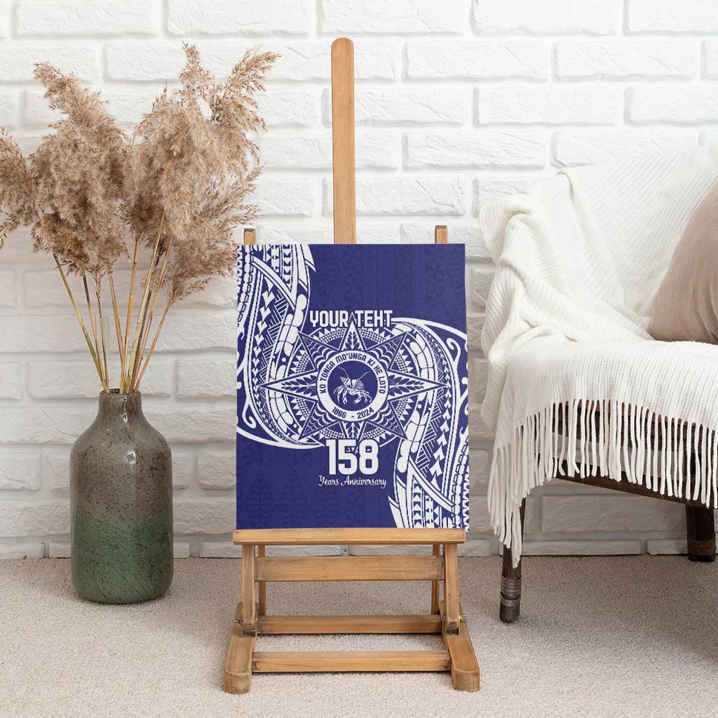 Personalised Tonga Tupou College Tolo 158th Anniversary Canvas Wall Art Special Kupesi Pattern LT9 - Polynesian Pride